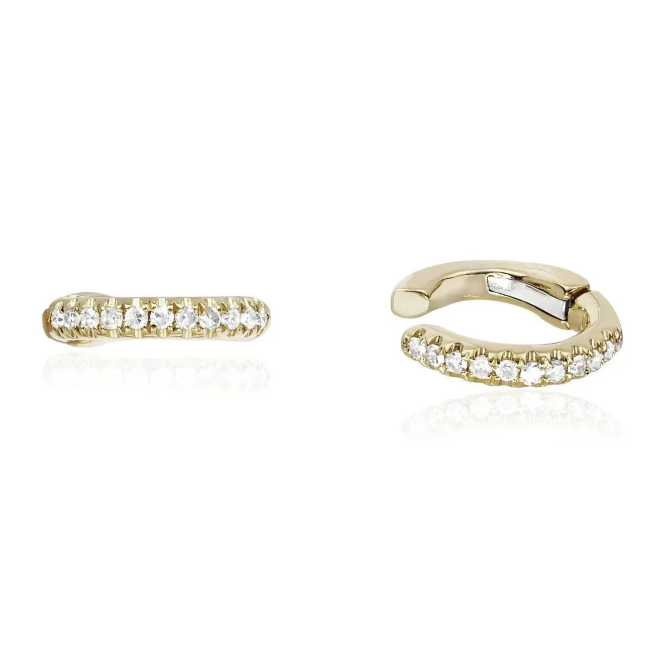 Single Diamond Cartilage Ear Cuff (No Piercing)