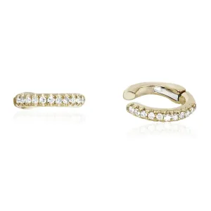 Single Diamond Cartilage Ear Cuff (No Piercing)