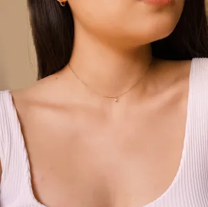 Single Tiny Pearl Gold Filled Choker