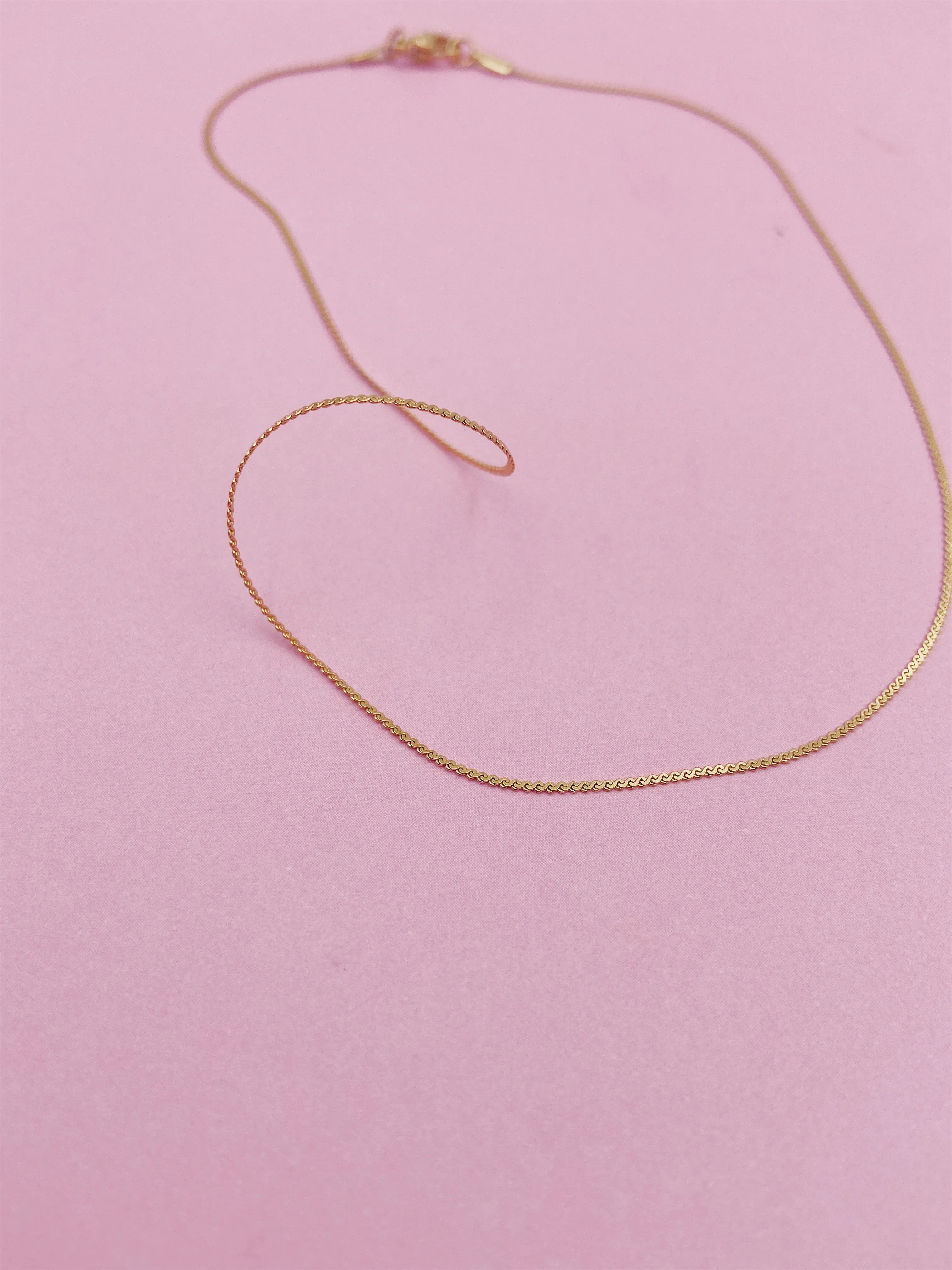 Skinny Flat Chain Gold Filled Choker