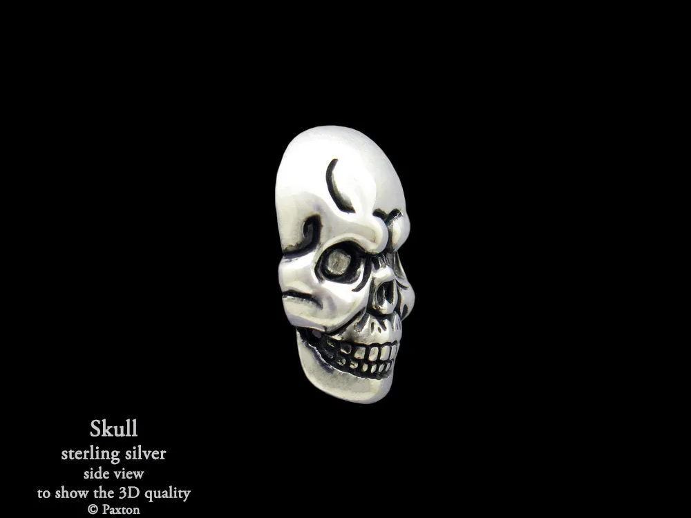 Skull Cuff Bracelet Sterling Silver