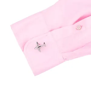 Skylar Silver Airplane Cufflinks