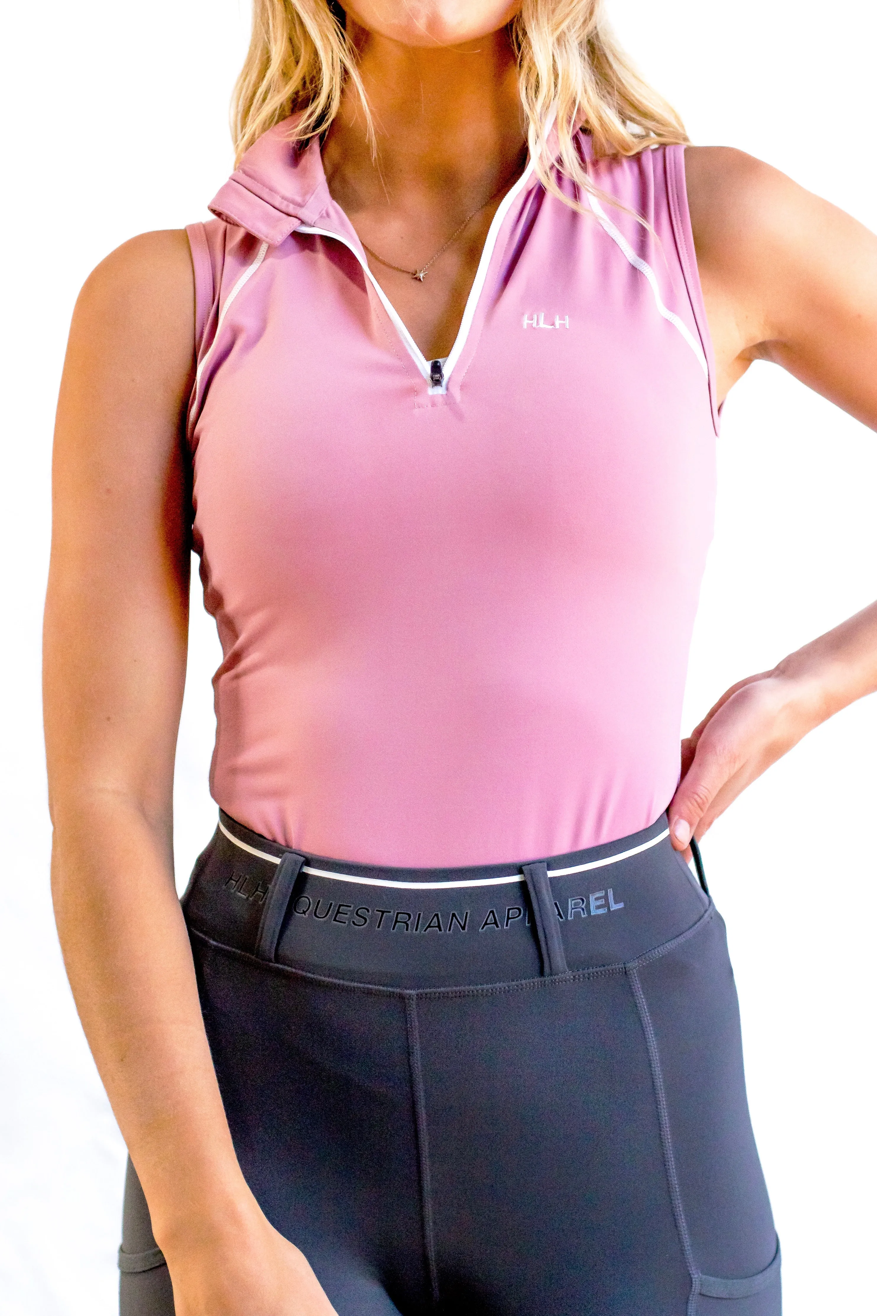 Sleeveless base layer in Blush Pink