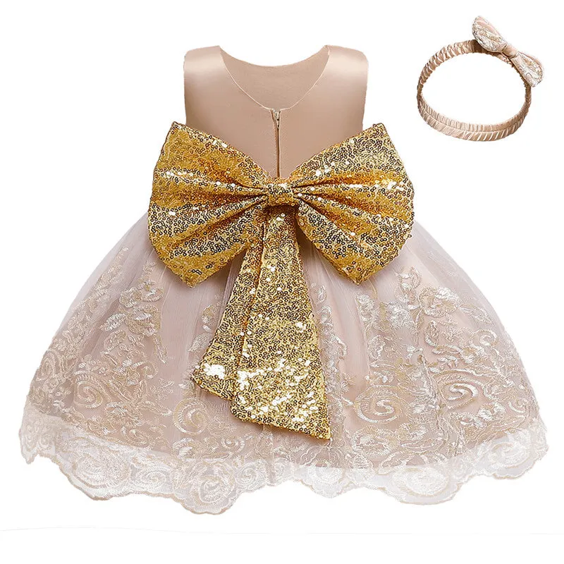 Sleeveless Fancy Wedding Dress for Girls: Baby Kids Princess
