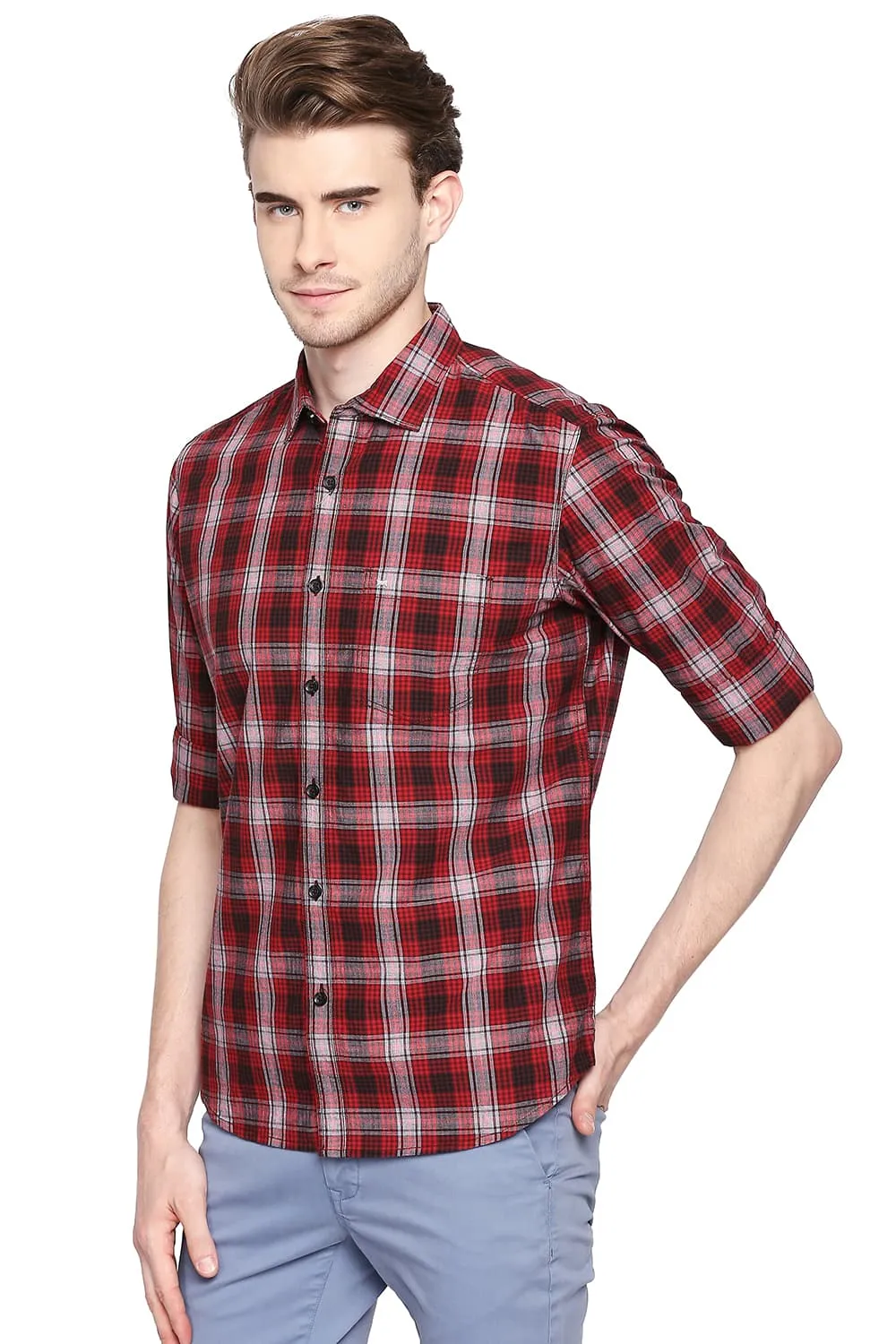 Slim Fit Checks Shirt