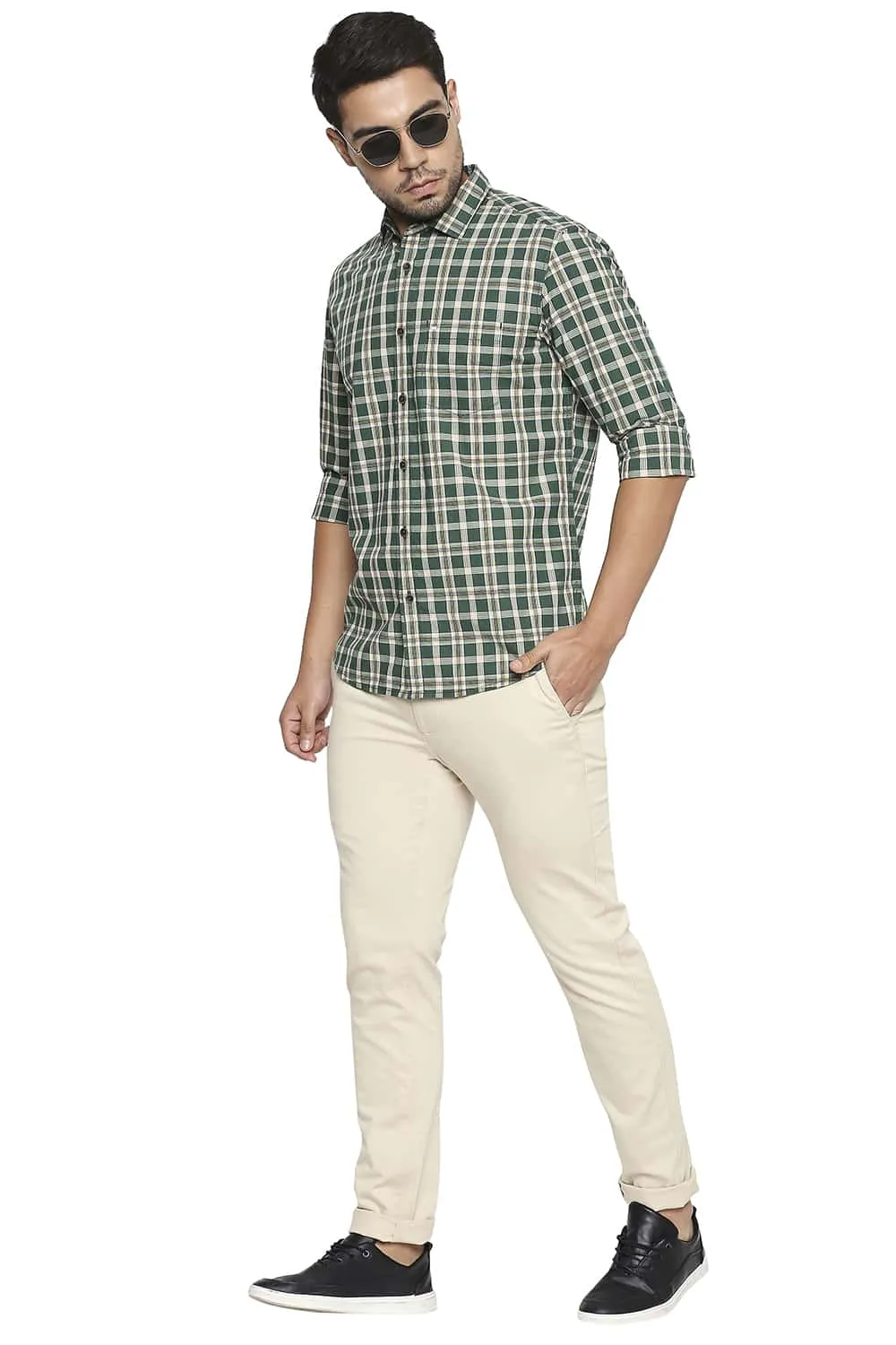 Slim Fit Checks Shirt