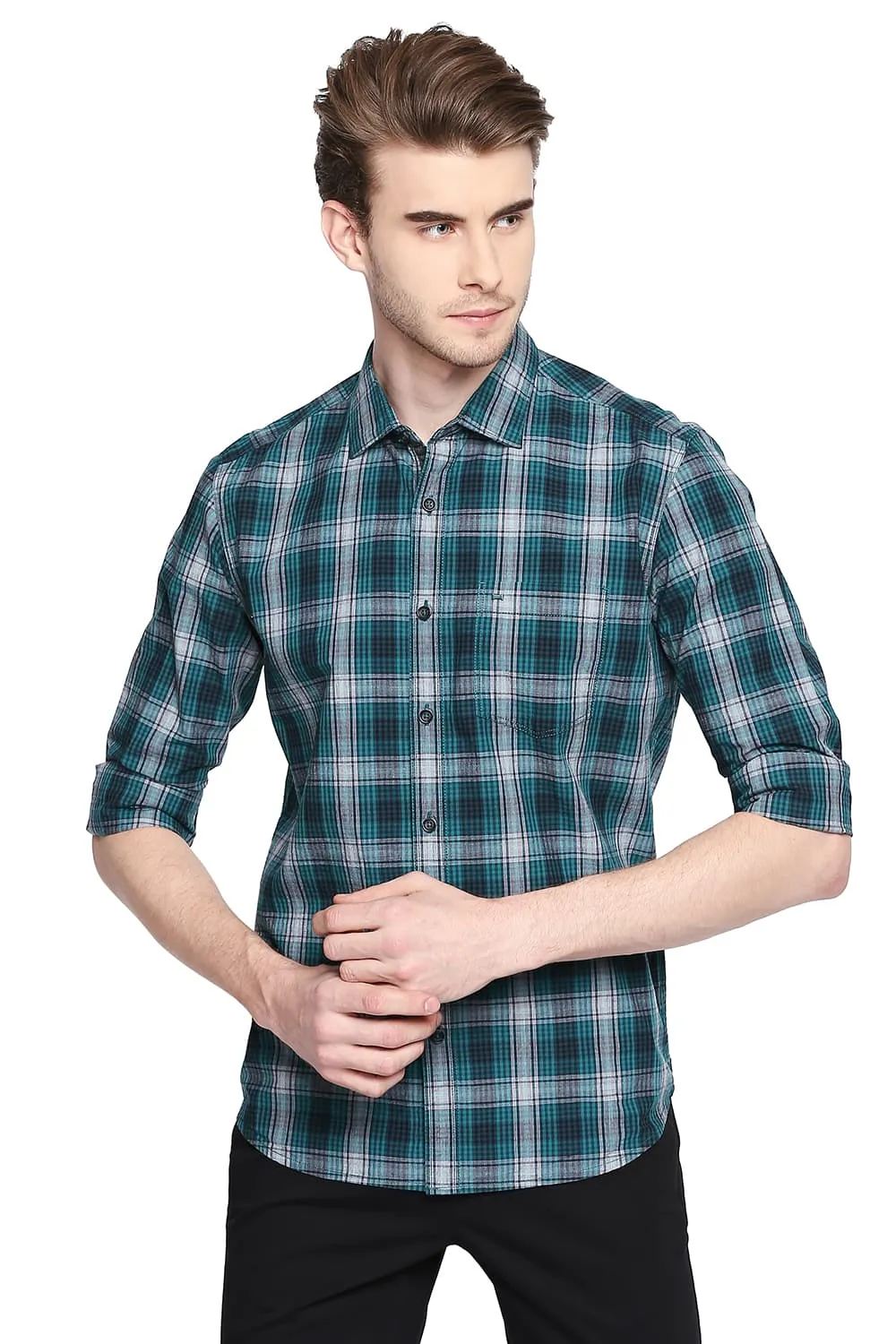 Slim Fit Checks Shirt