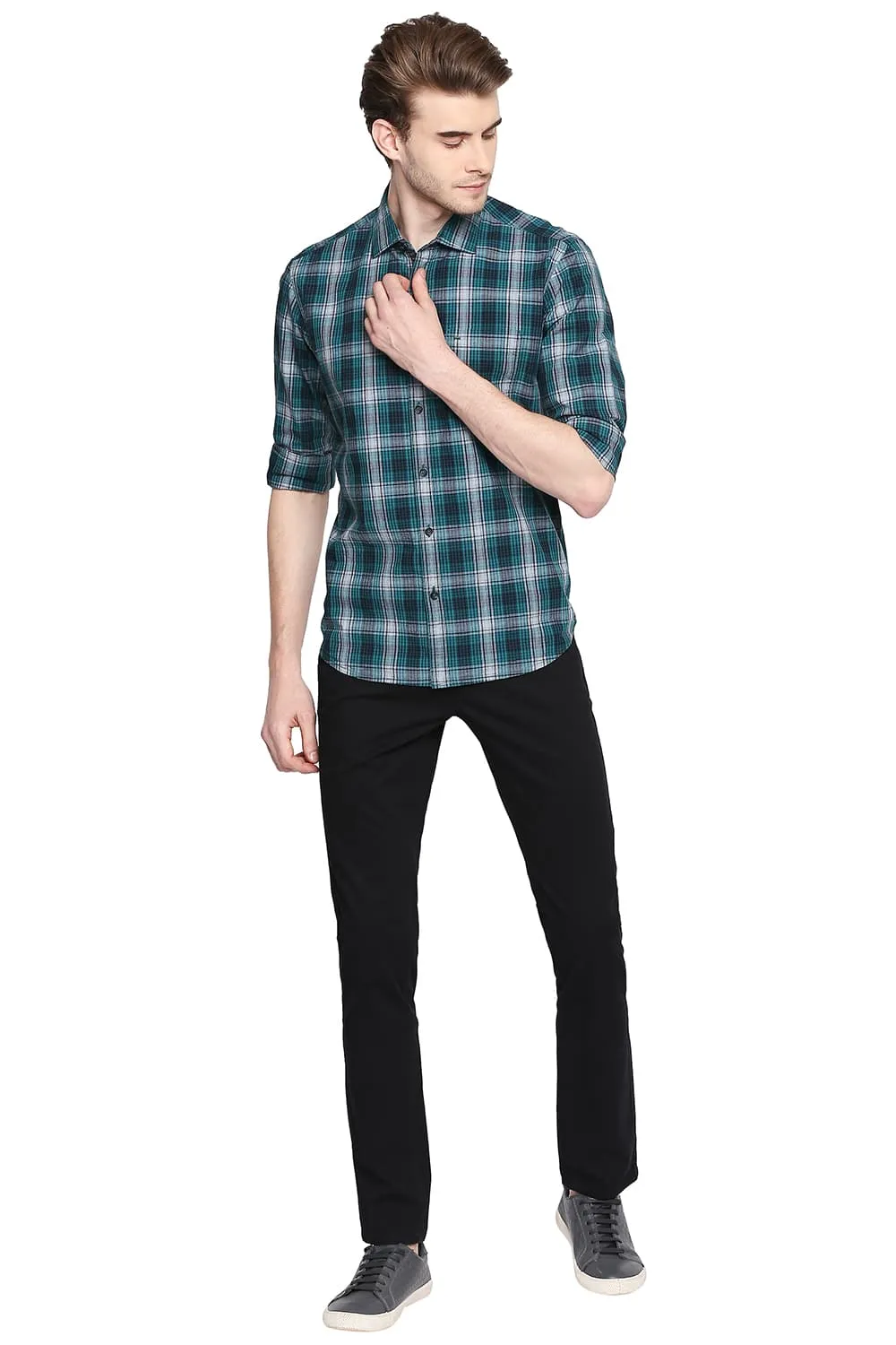 Slim Fit Checks Shirt