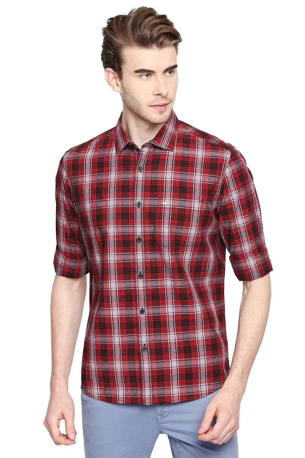 Slim Fit Checks Shirt