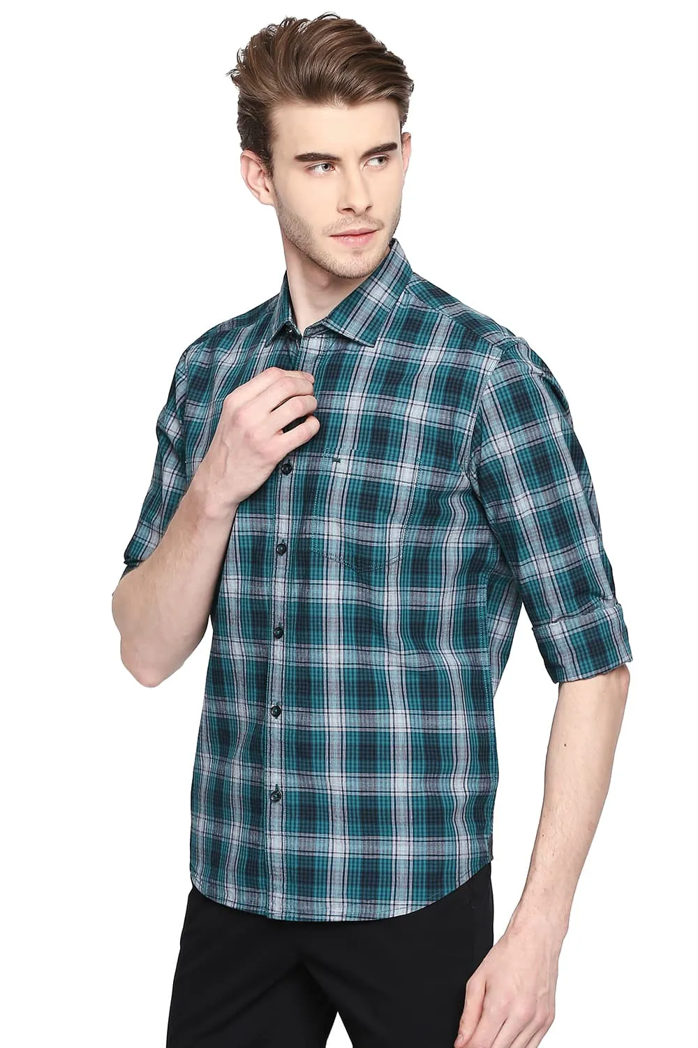 Slim Fit Checks Shirt