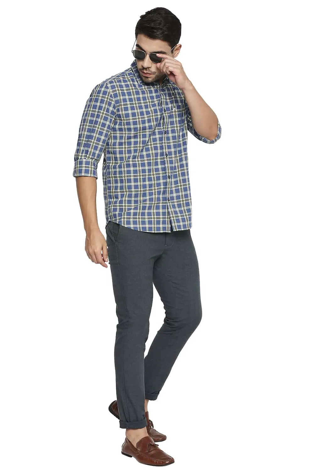 Slim Fit Checks Shirt