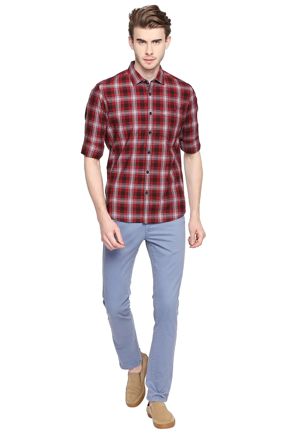 Slim Fit Checks Shirt