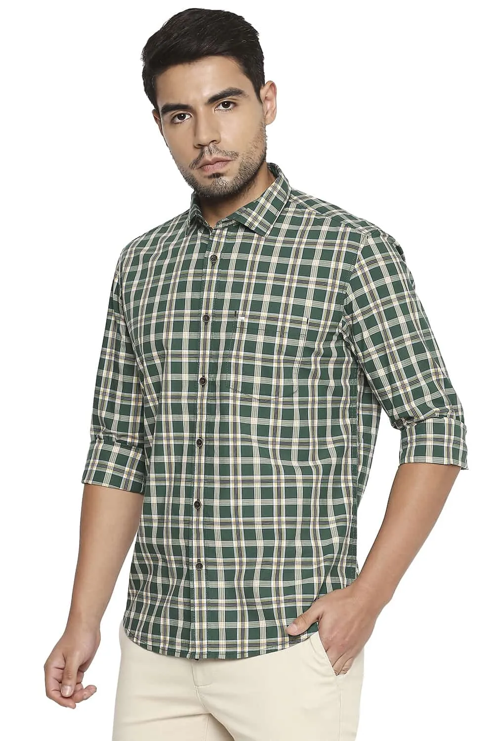 Slim Fit Checks Shirt