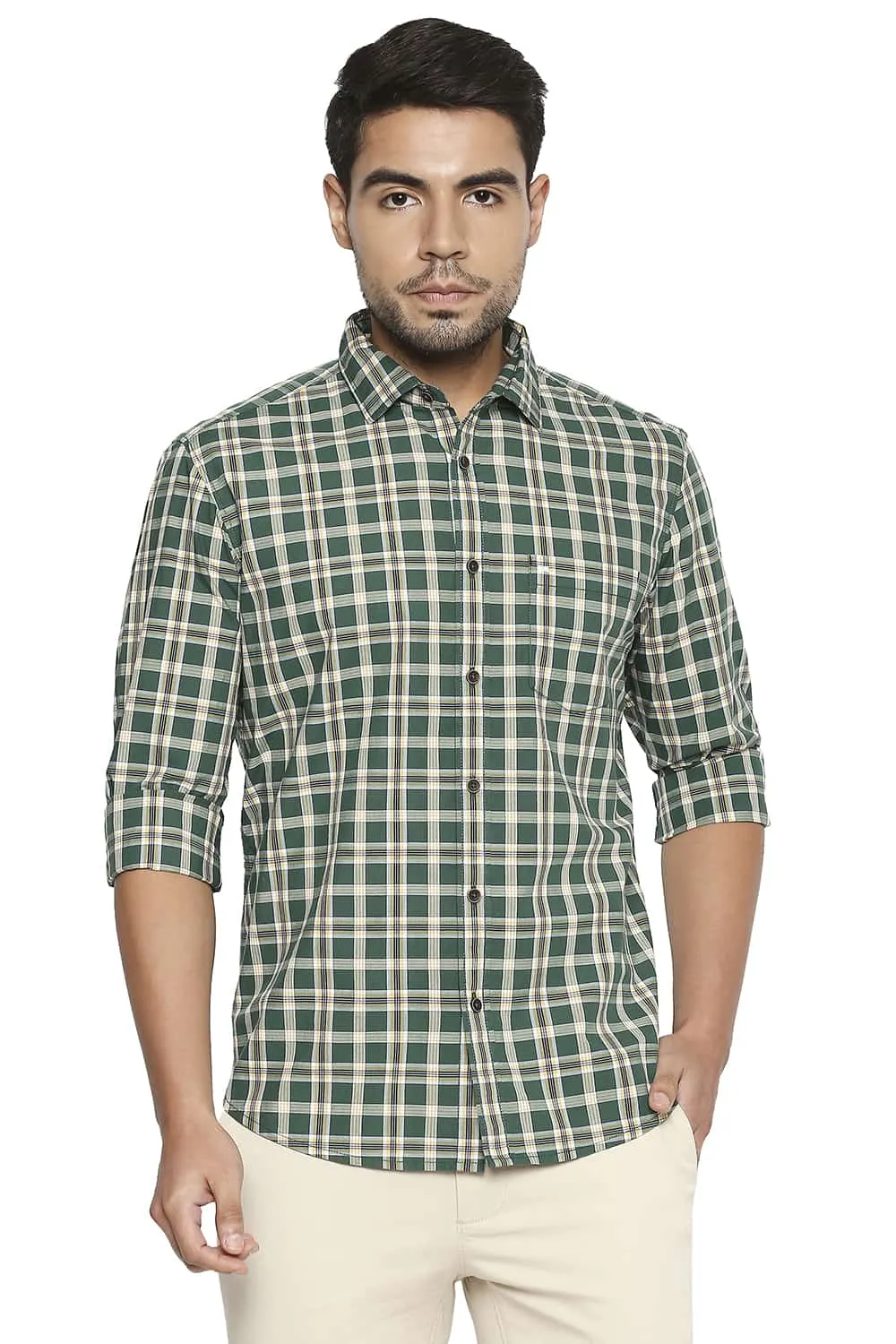 Slim Fit Checks Shirt