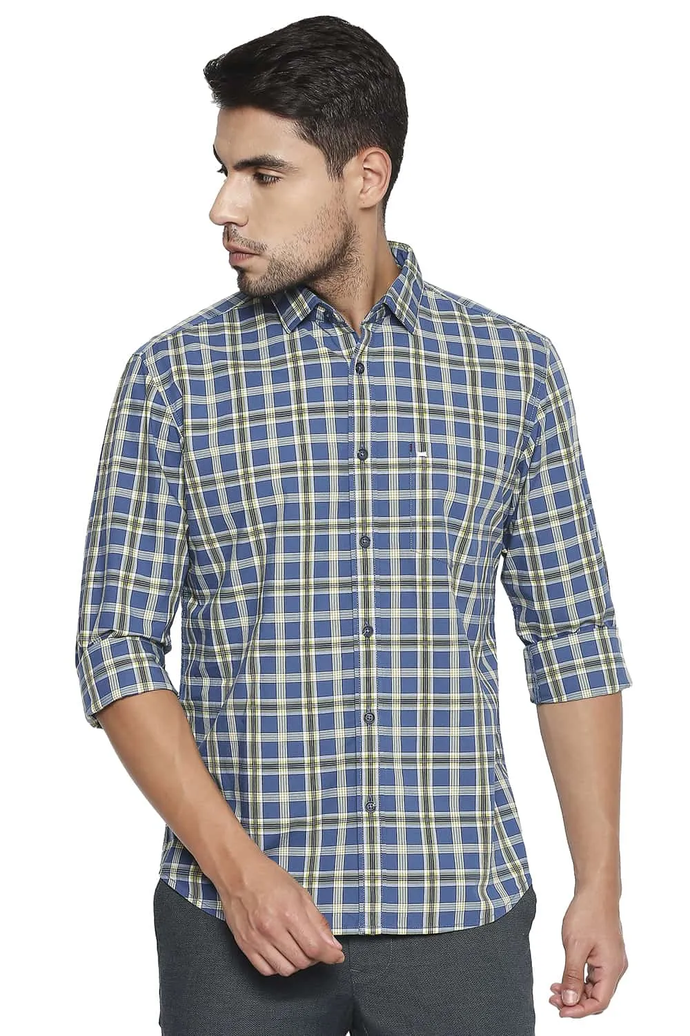 Slim Fit Checks Shirt