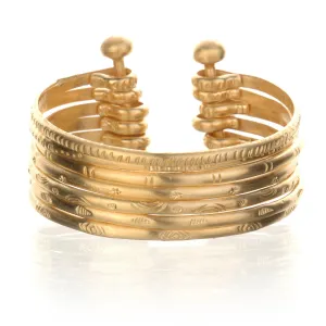 Small Gold Bangle Bracelet Cuff - Something Special