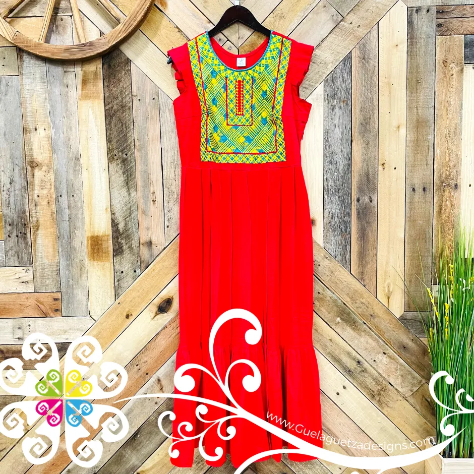 Small Tehuana Linda - Women Party Long Dress