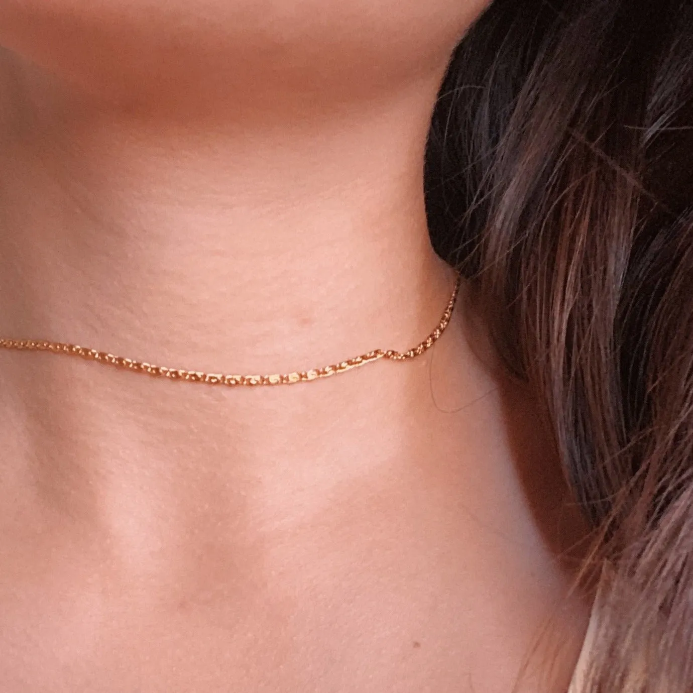 Snail Chain Gold Filled Choker