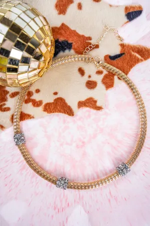 So Chic Crystal Goldtone Choker