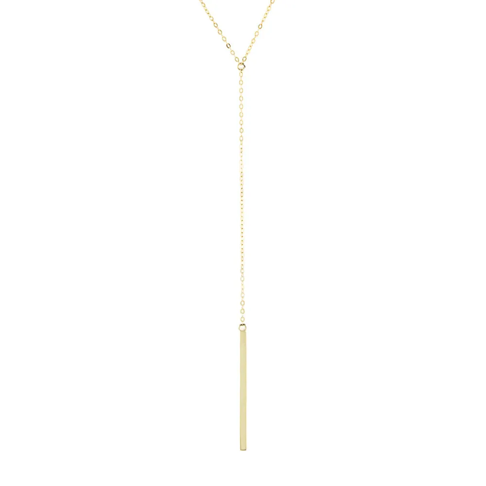 Solid Bar Drop Necklace