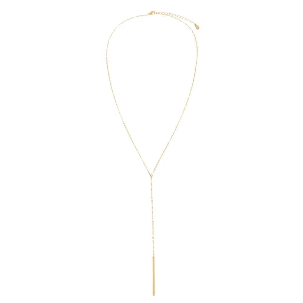 Solid Bar Drop Necklace
