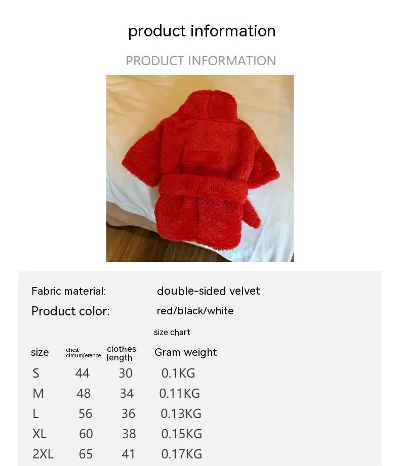Solid Color Autumn And Winter Maltese Pet Nightgown
