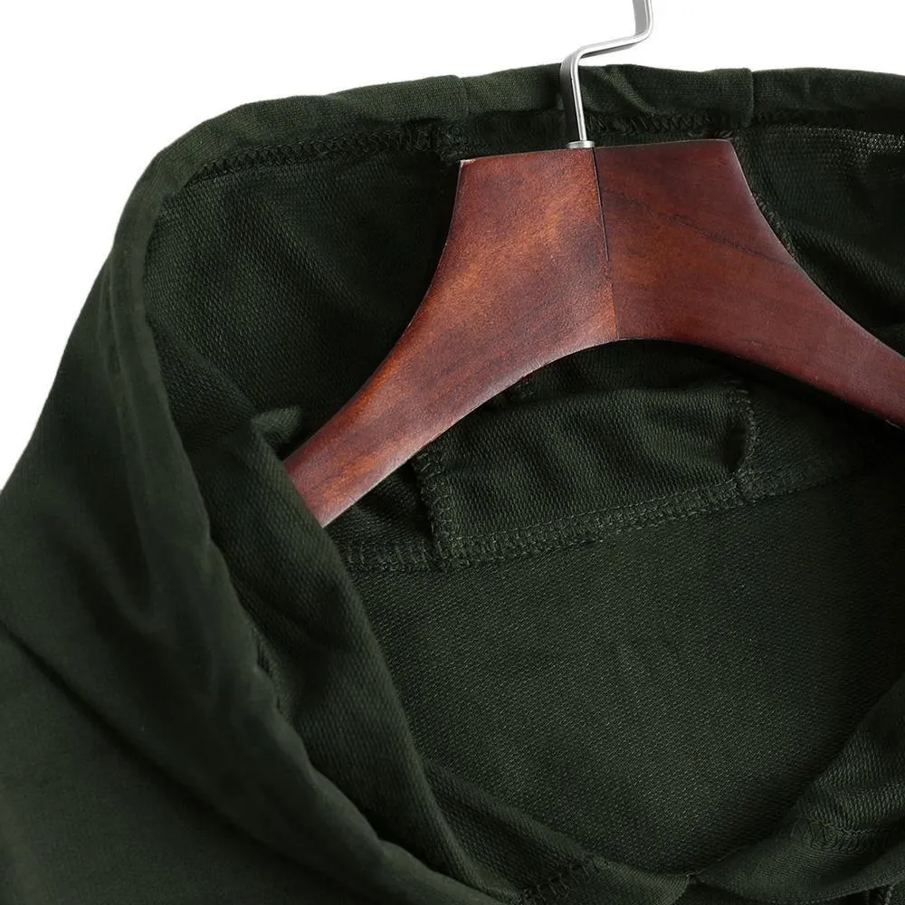 Solid Color Crop Hoodie