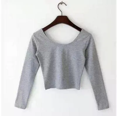 Solid Crop Shirt
