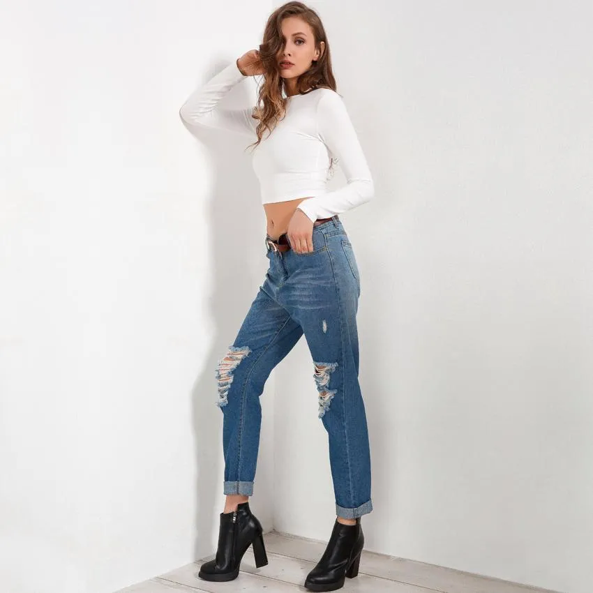 Solid Crop Shirt