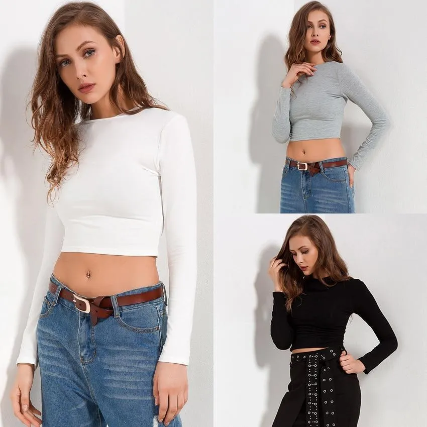 Solid Crop Shirt