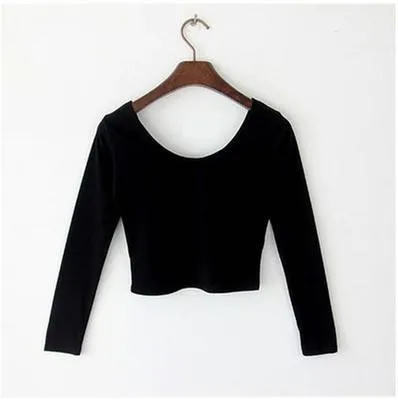 Solid Crop Shirt