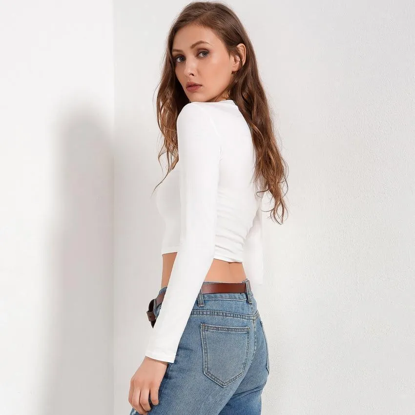 Solid Crop Shirt