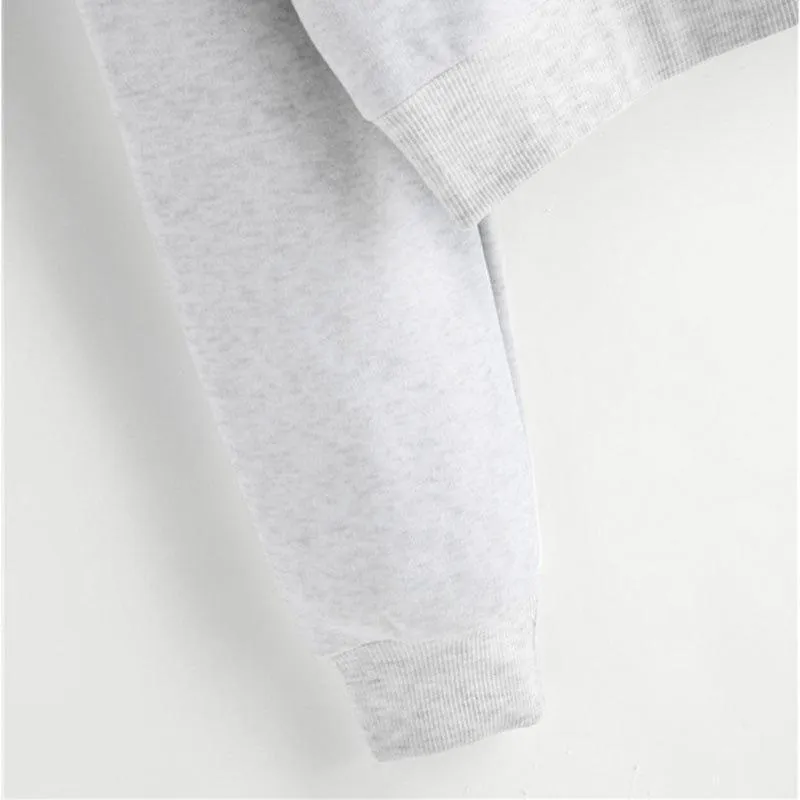 Solid Crop Sweatshirt