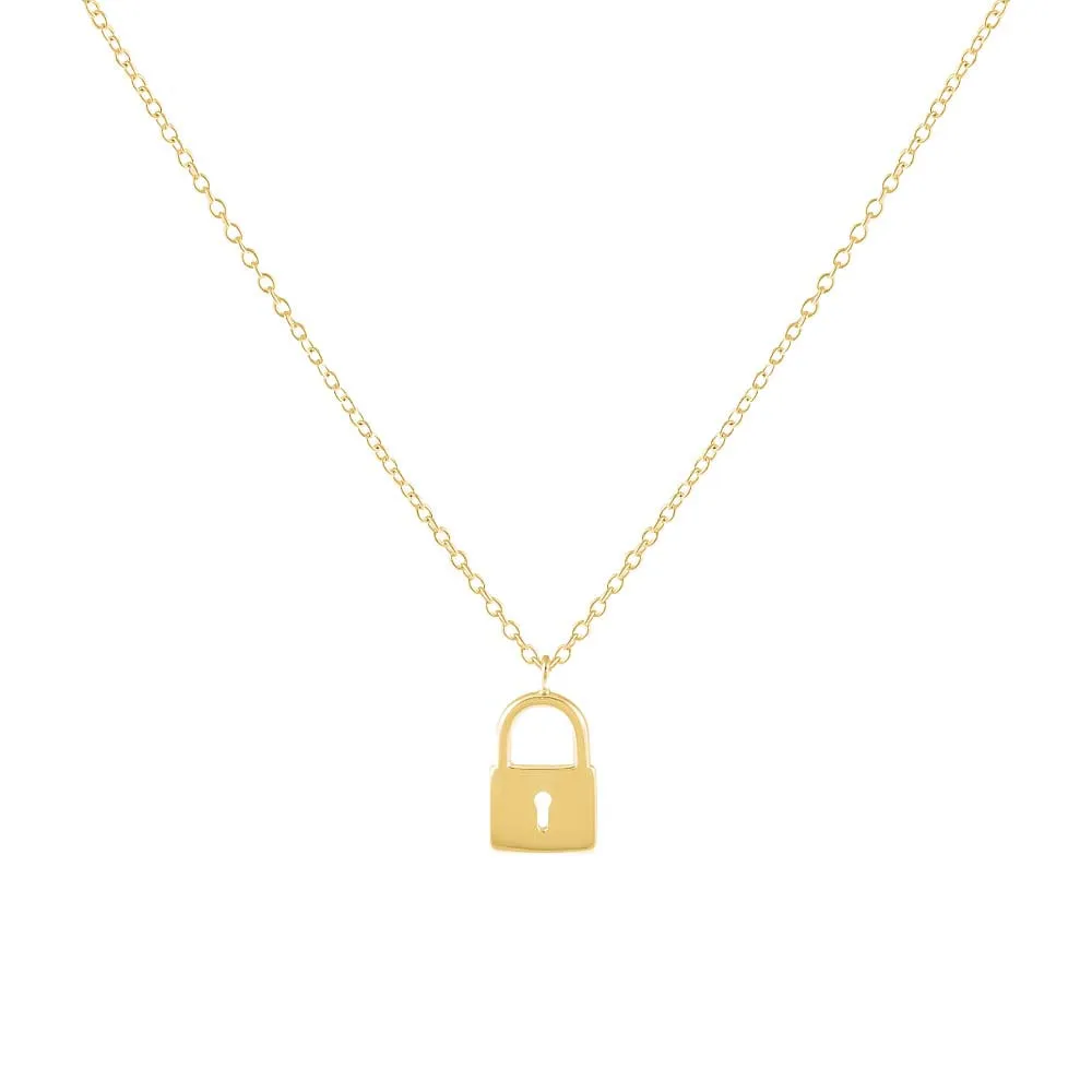 Solid Lock Necklace