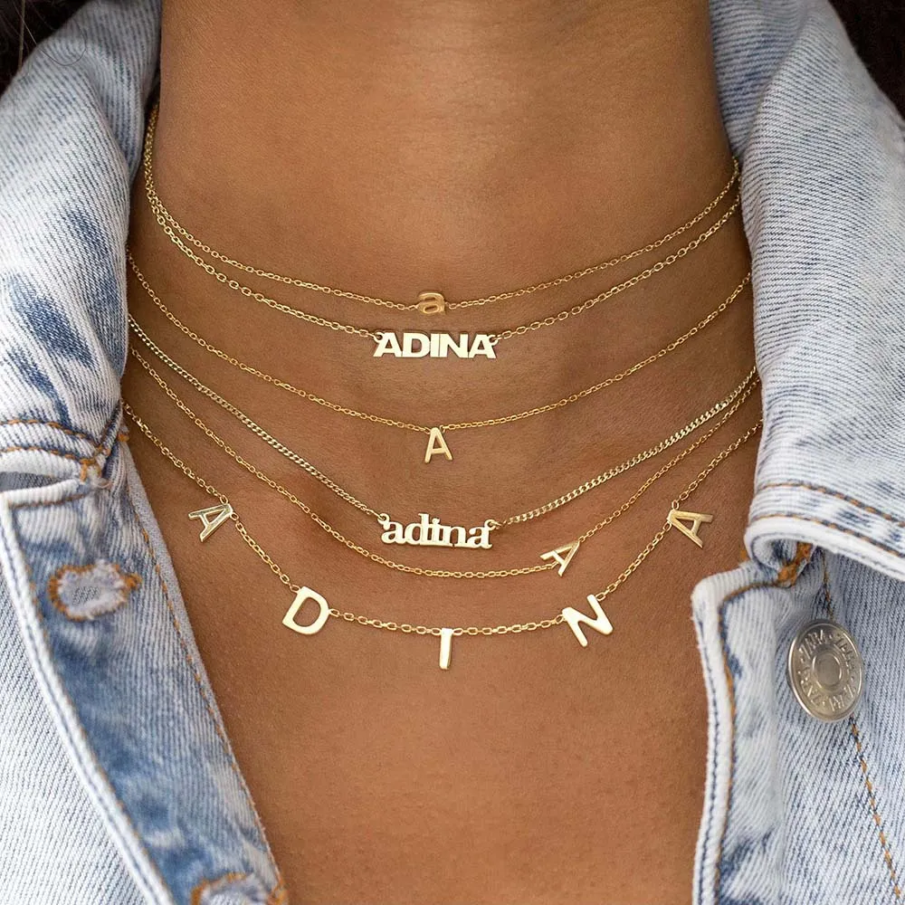 Solid Lowercase Initial Choker