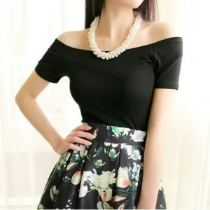Solid Off-Shoulder
