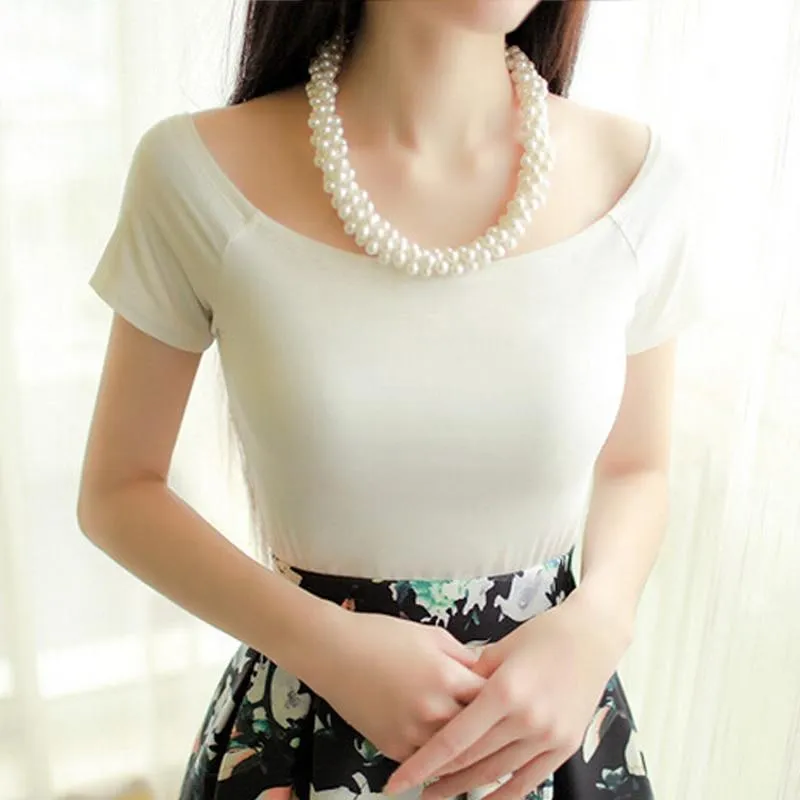 Solid Off-Shoulder