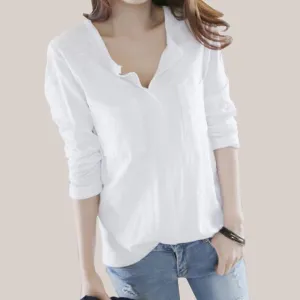 Solid V-Neck T-Shirt