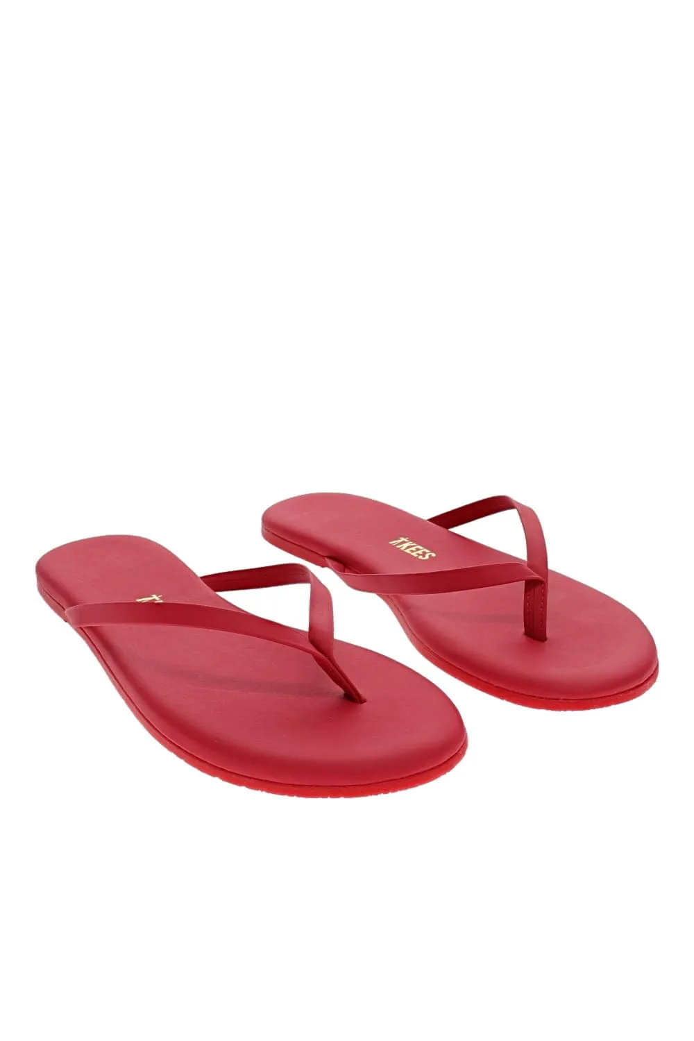 Solids Red Matte Leather Sandal