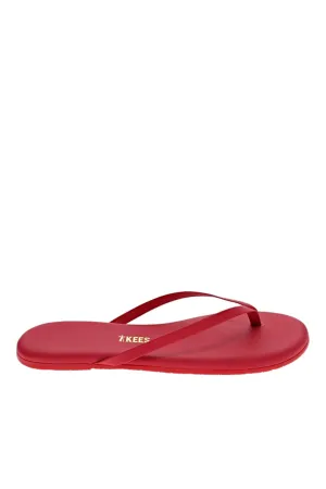 Solids Red Matte Leather Sandal