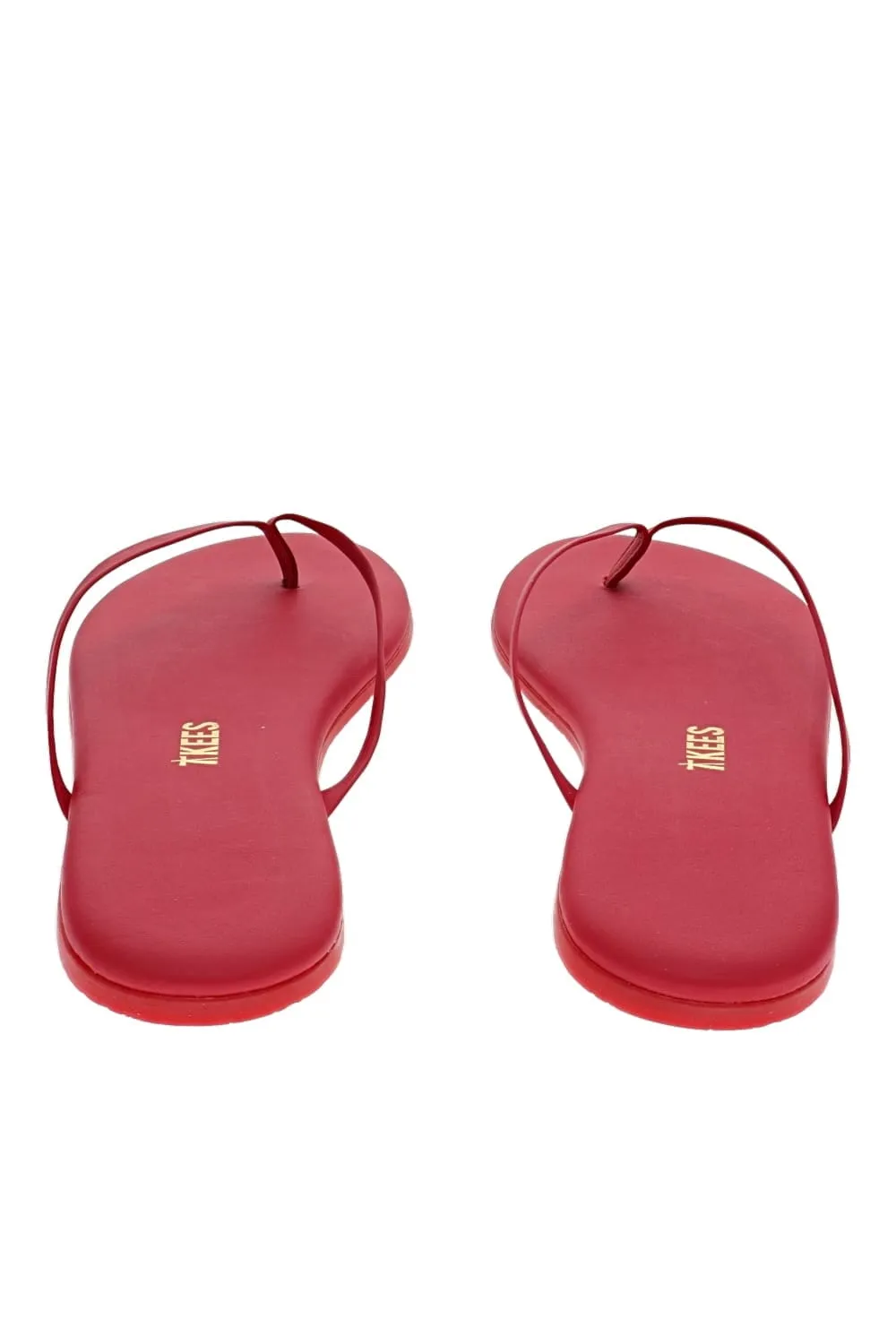Solids Red Matte Leather Sandal