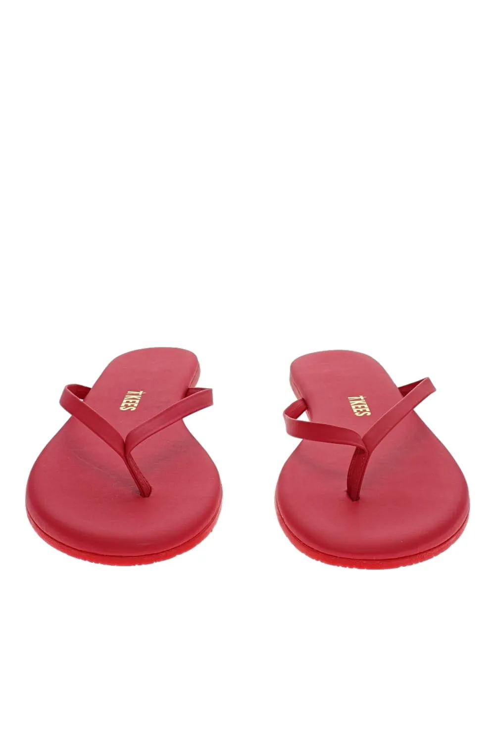 Solids Red Matte Leather Sandal