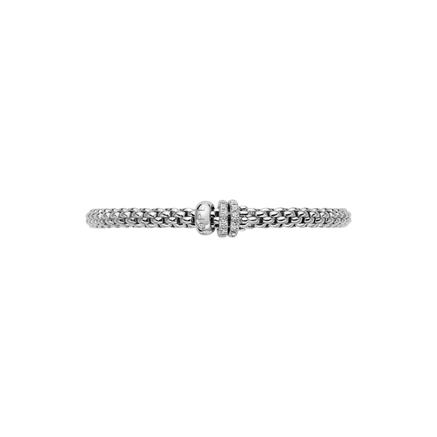 Solo 18K White Gold Pavè Diamond Flex’it Bracelet
