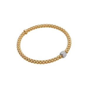 Solo 18K Yellow Gold & Diamond Flex'it Bracelet