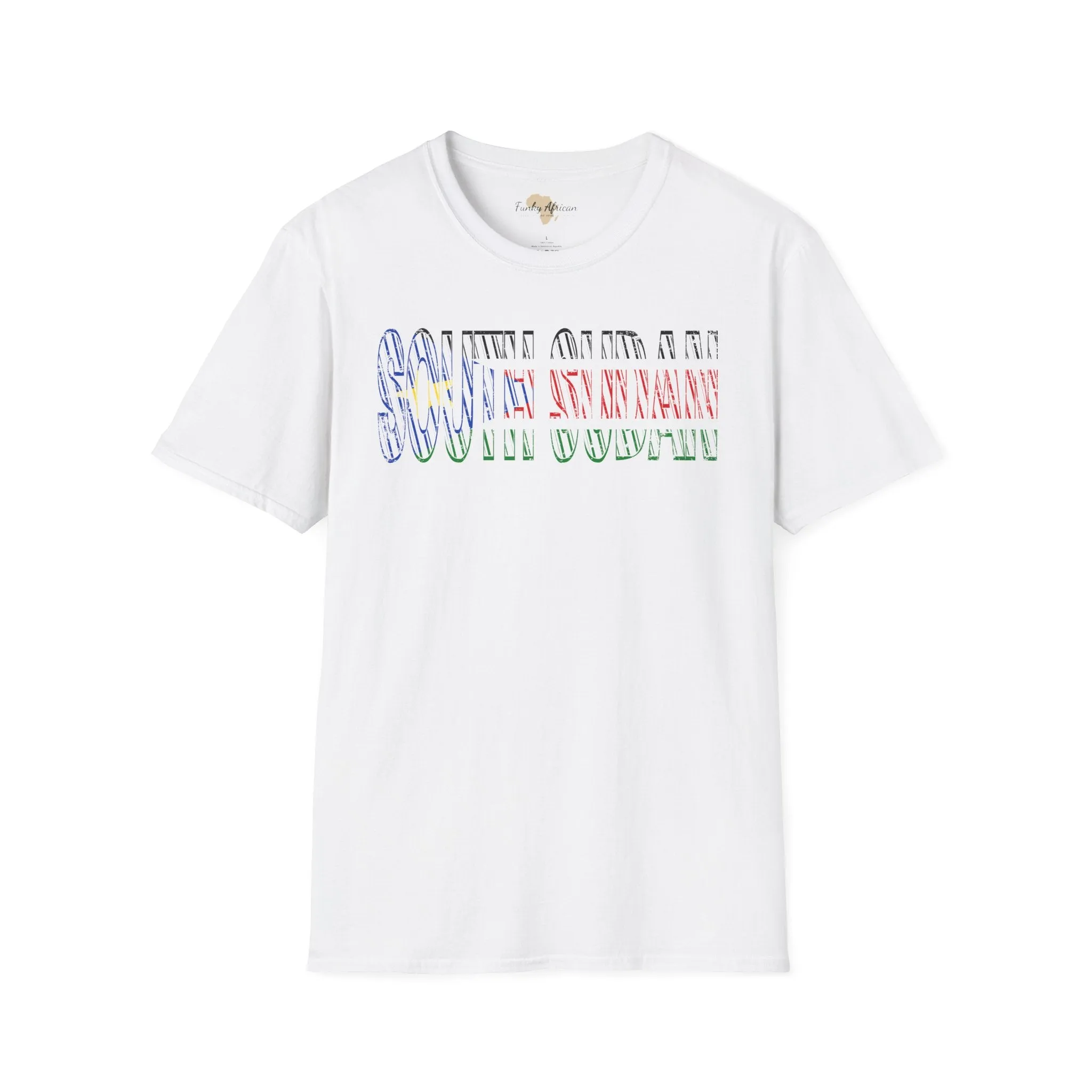 South Sudan text unisex softstyle tee