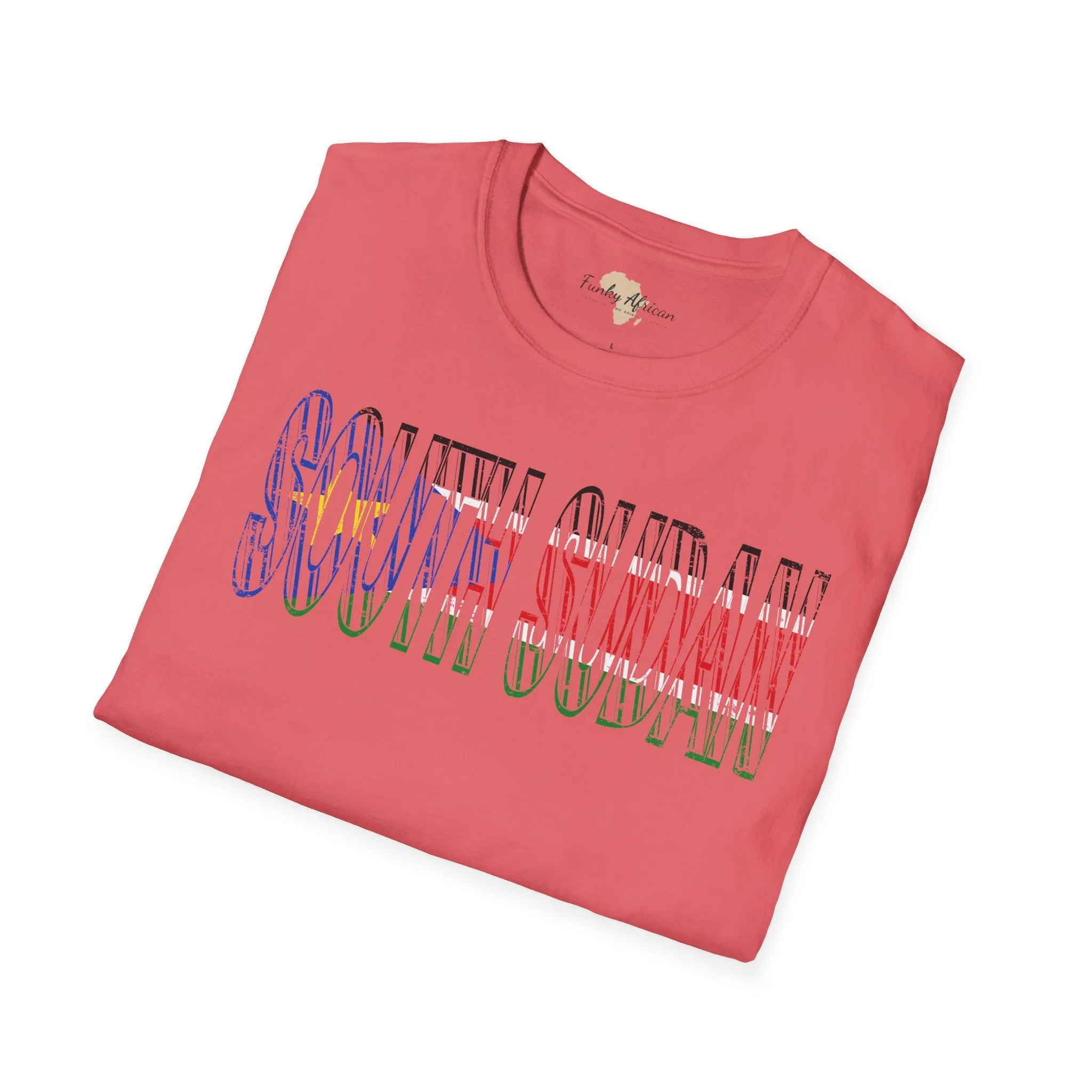 South Sudan text unisex softstyle tee