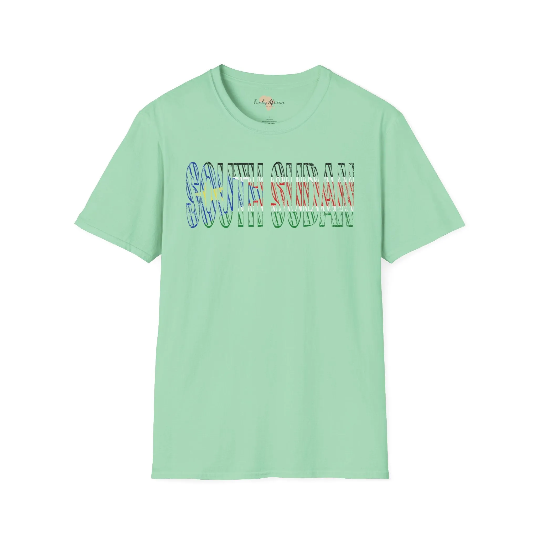 South Sudan text unisex softstyle tee