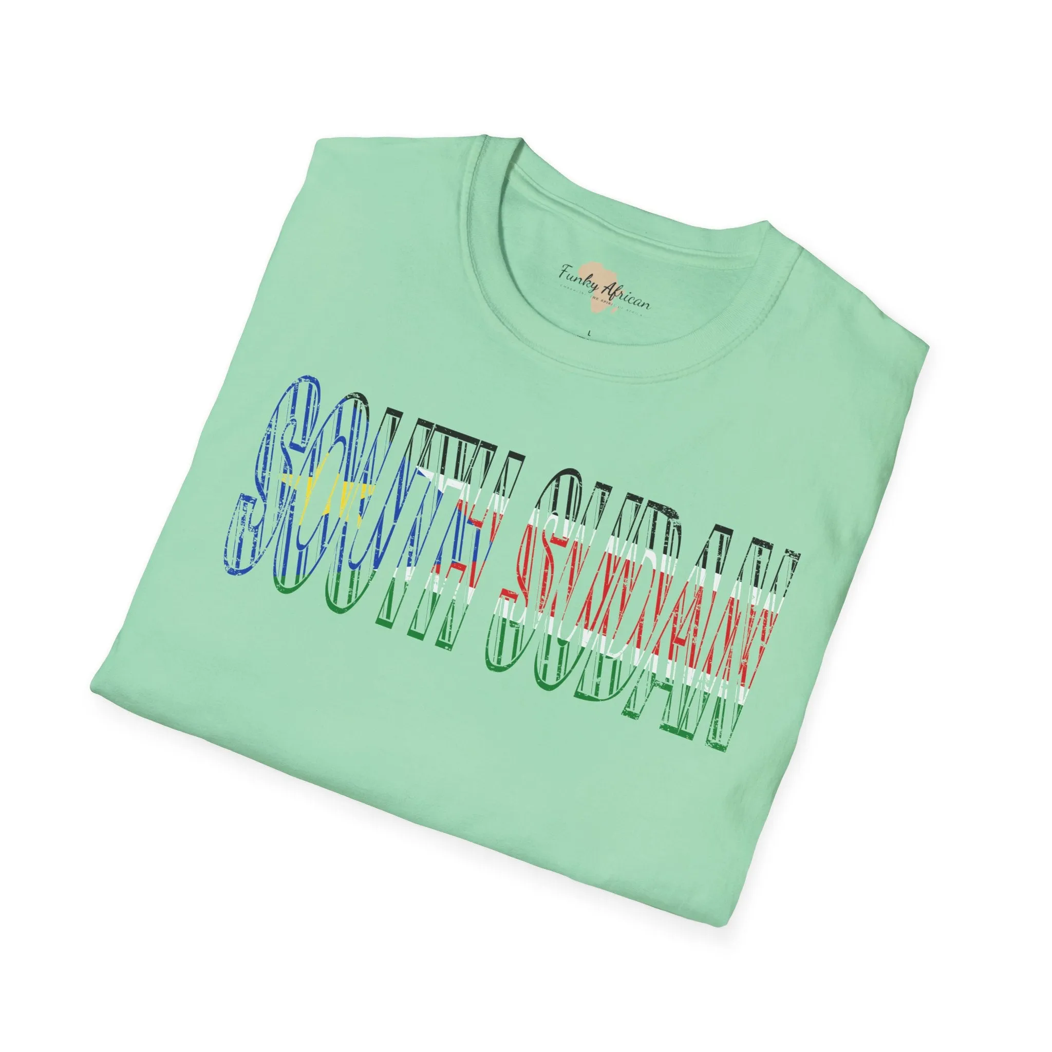 South Sudan text unisex softstyle tee