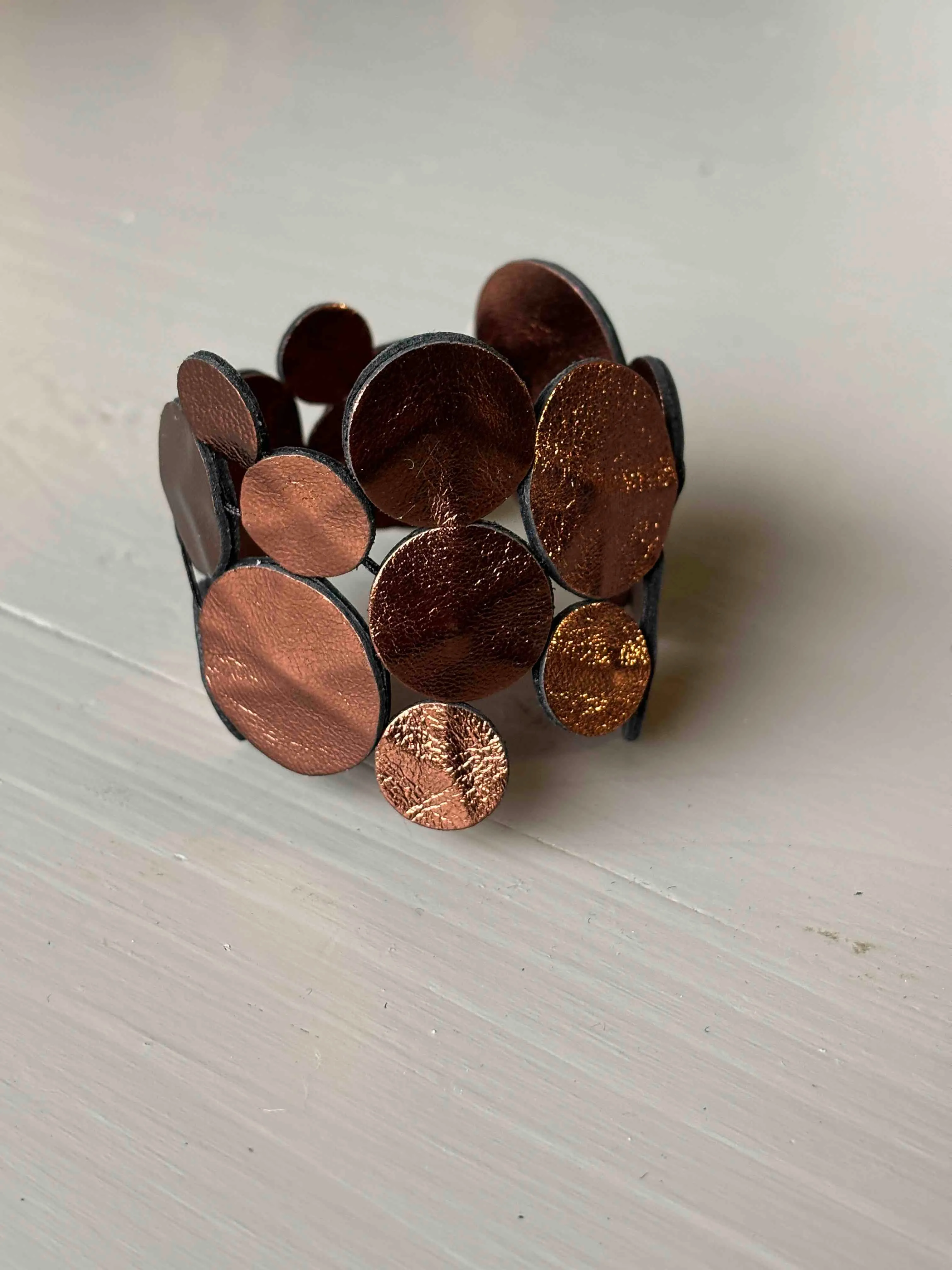 Spheres Leather Cuff