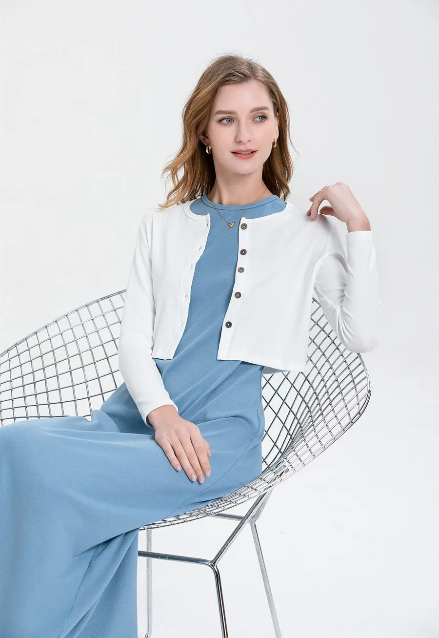 spring summer woman cardigan and near Ankle Length long dress